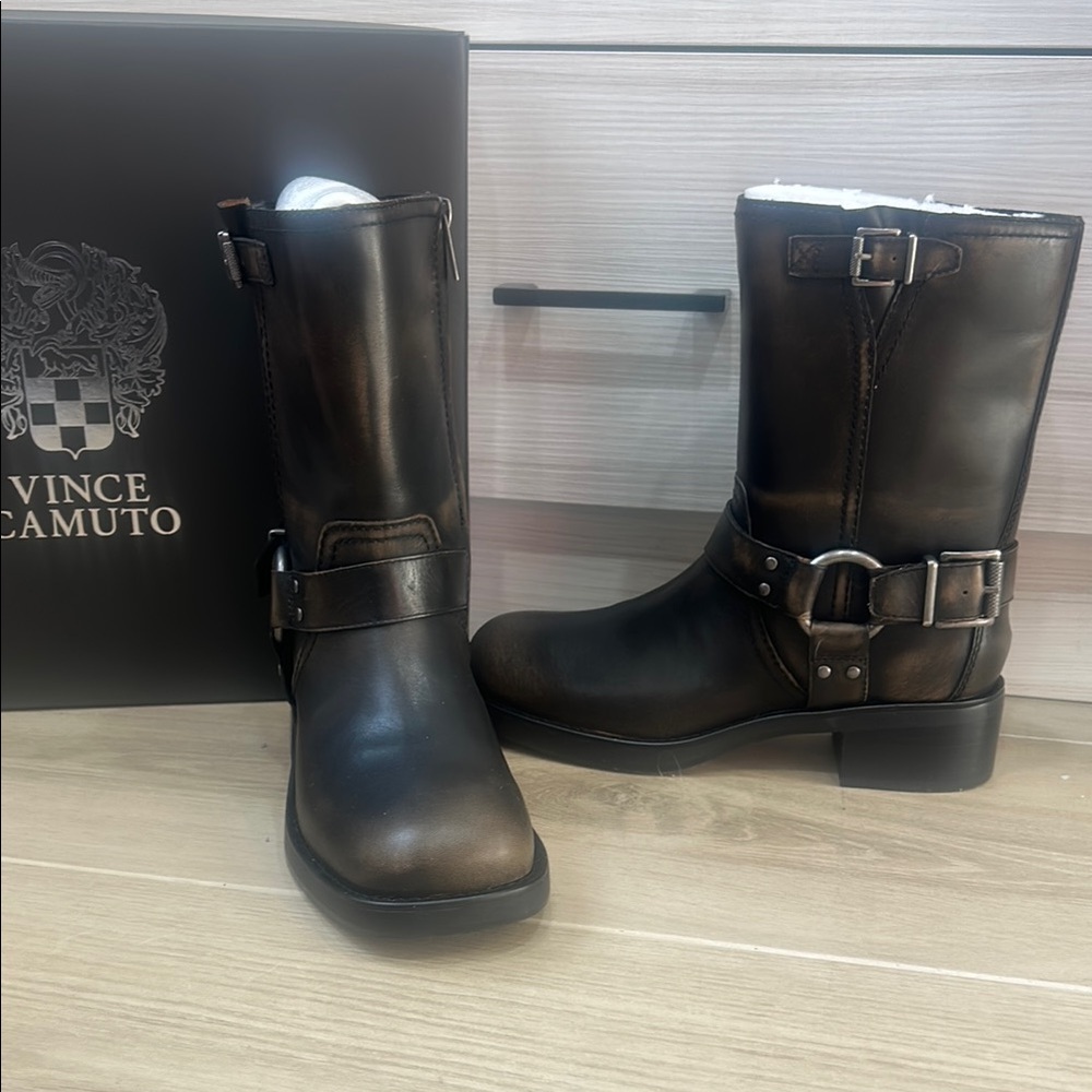 Vince Camuto Black Leather Boots